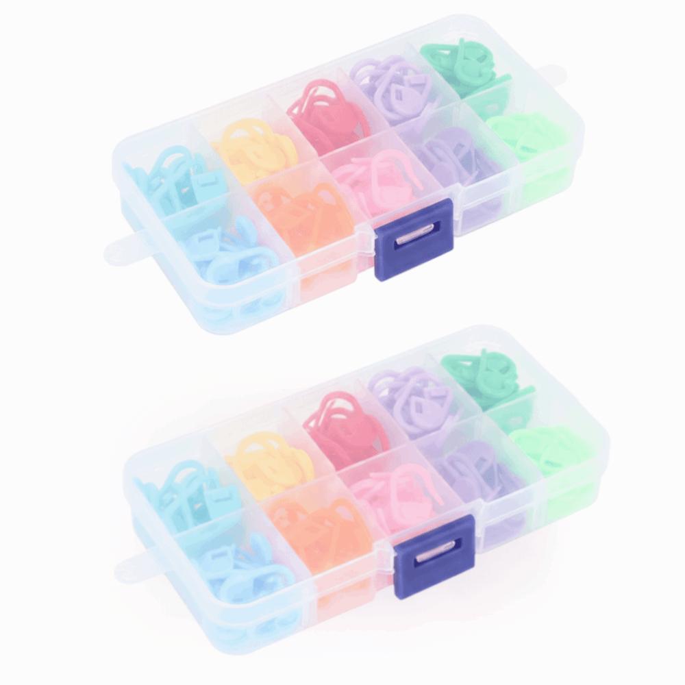 300pcs Assorted Color Knitting Stitch Markers Plastic Stitch Counter Clips  For Crochet