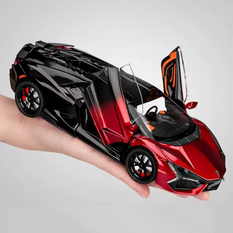 Lamborghini Revuelto 1:24 Druckguss Supercar Rennauto Legierung Pull-Back Modellauto, Schwarz