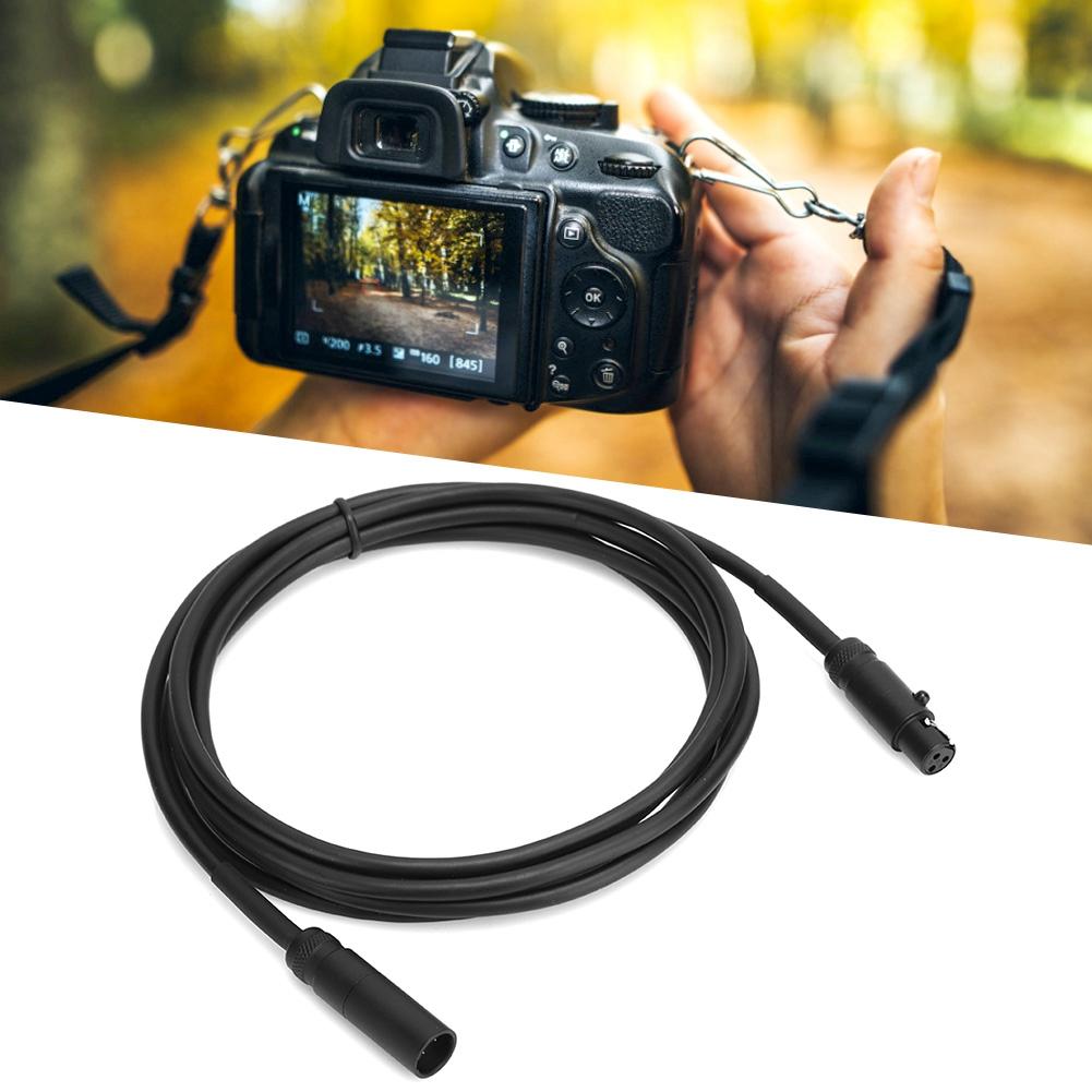 3Pin Mini XLR Male to Female Audio Connecting Cable for Camcorder DSLR Camera Microphone Interface Connection2M