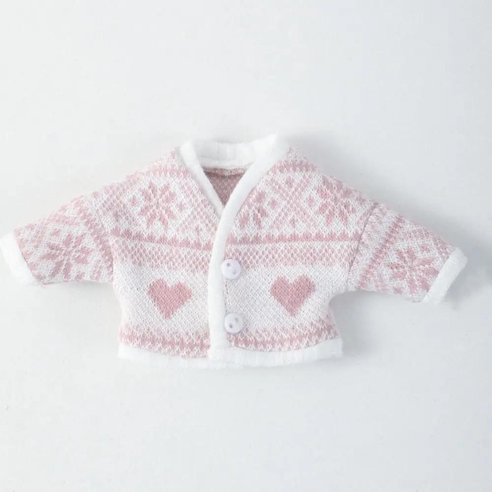 Obitsu 11 Doll Clothes Knitted Tops Snowflake Love Cardigan Cute Vest For OB11 Dolls Accessories Soft Coat For 1/12Bjd Dolls
