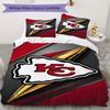 Kansas City Chiefs Pattern Bedding Uilt Set Uilt Cover Pillowcase Home Decoration Birthday Gift (1*duvet Cover + 2*pillowcase Without Core)
