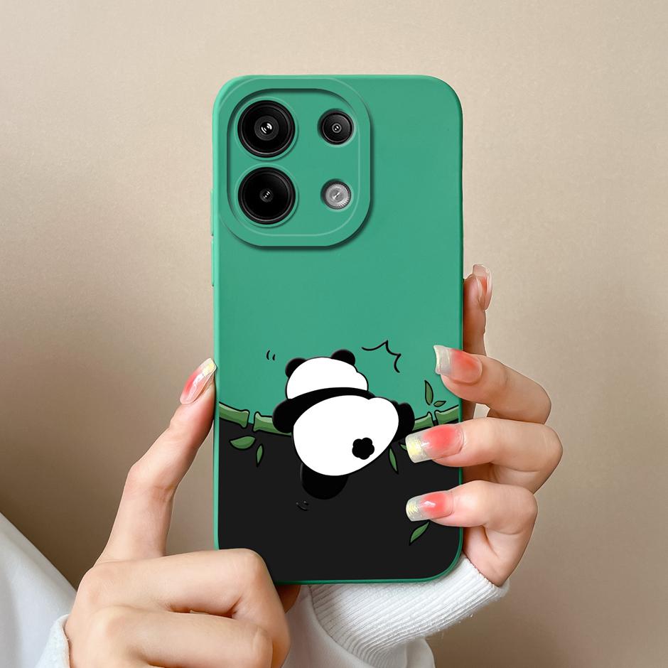 For Xiaomi Poco M6 Pro 4G 5G Casing Fashion Black Coconut Tree Liquid Silicone Soft TPU Cover For XiaomiPocoM6 M6Pro 4G 5G Funda