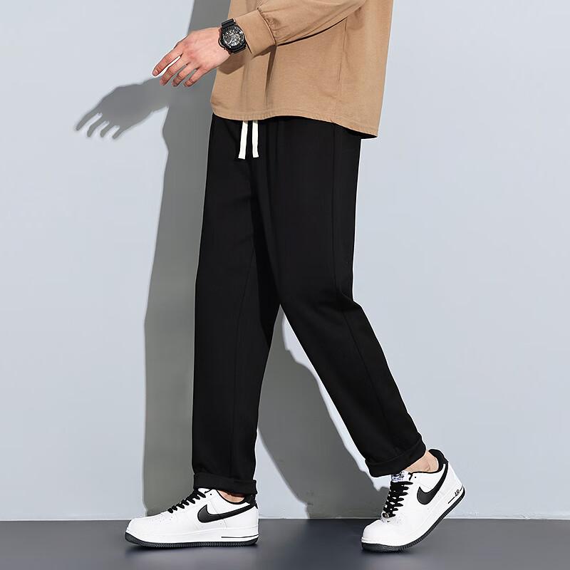 TonLion Men's Casual Loose Straight-Leg Trousers