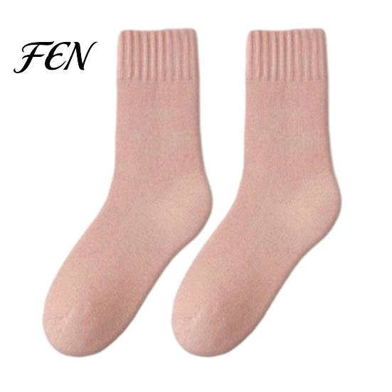 Warm Casual Socks for Home Use Women Thickened Winter Socks, Solid Color Mid Calf Thermal Fleece Lined Gifts Her Crew Cold Weather, Soft Hosiery Daily