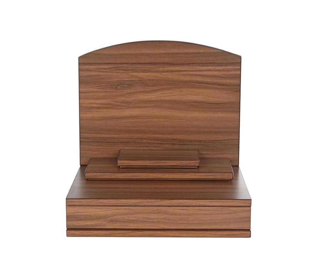 Oda Kobo Buddhist Altar, Modern Mini Buddhist Altar, Open Type, with Storage, for Memorial Service (Mini, Walnut Color)