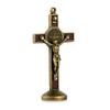 Fashion Car Ornament Metal Wood Jesus Cross Crucifix Auto Interior Dashboard Decoration Christian Jesus Ornaments Accessories