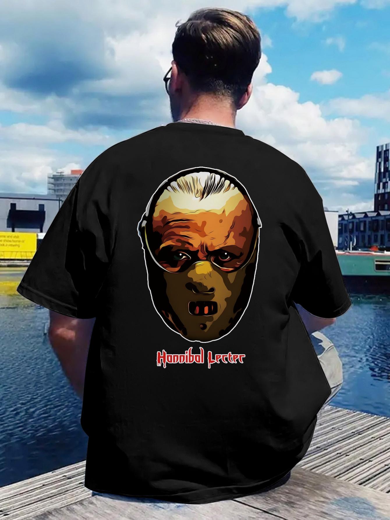 Retro Rock Band Graphic T-shirt -  Hannibal Lecter  Design with Masked Character XL