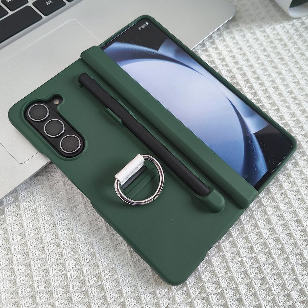 For Samsung Galaxy Z Fold6 5G Case Skin-Touch PC Phone Cover with Stylus and Stylus Slot