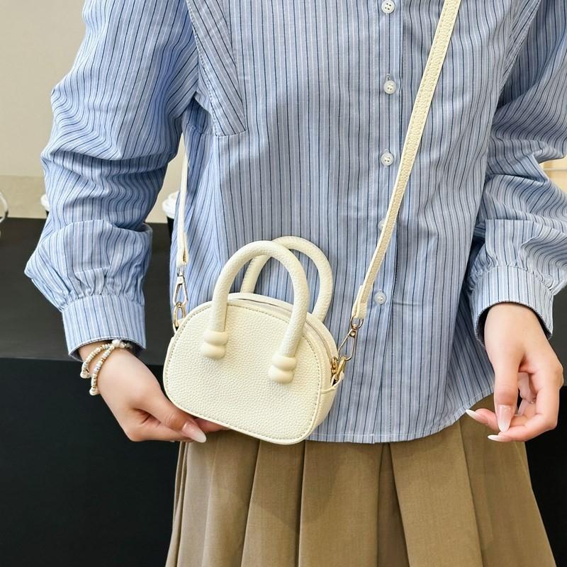 Cute Mini Shoulder Bag 2024 Spring Summer New Simple Solid Color Crossbody Bag In Chic Candy Colors