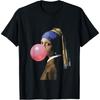 Camiseta Pop Art Menina com Brinco de Pérola de Johannes Vermeer & Chiclete