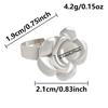 15Pcs Vintage Lotus Flower Oval Round Cabochon Blank Tray Ring Stainless Steel Rings For Women Men Handmade Energy Jewelry Gift