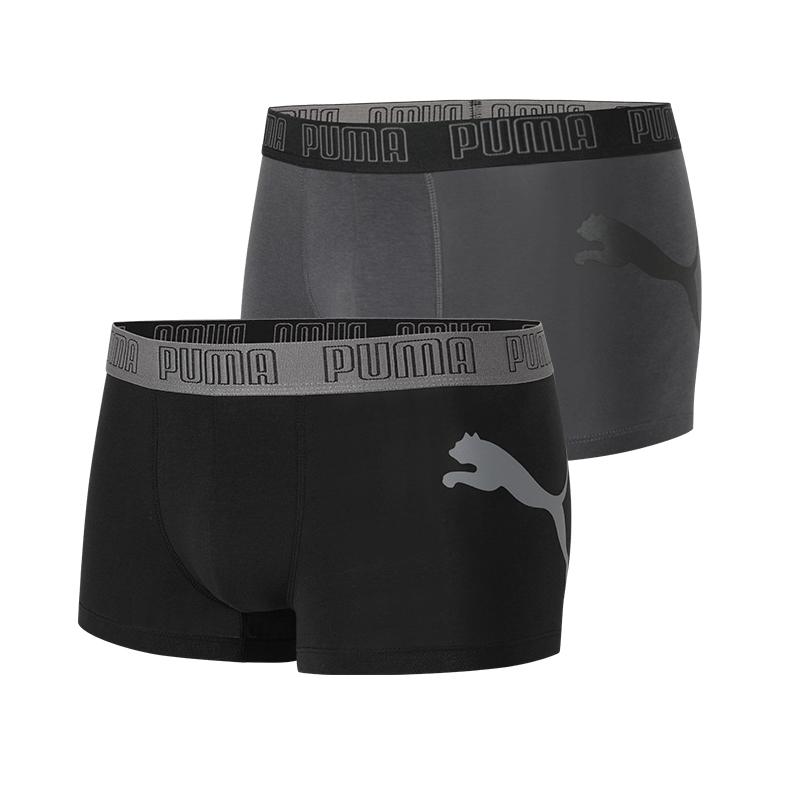

Puma Хлопковые Дышащие Антибактериальные Боксеры-шорты средней посадки Мужское нижнее белье Черный Темно-серый 701237601-0102