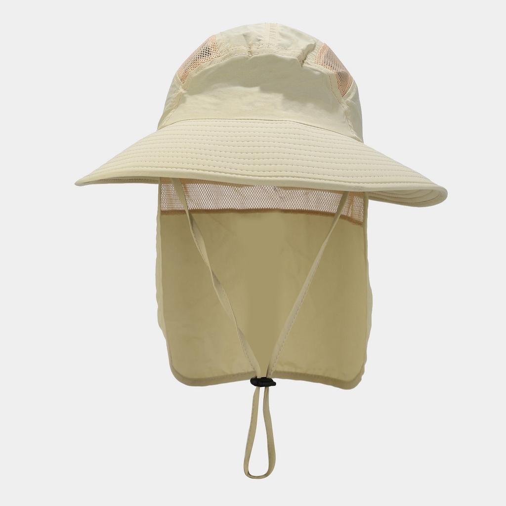 Cappello da Pesca con Ampio Bordo Regolabile Protezione UV, Cappellino Traspirante con Coulisse e Parasole Staccabile per Sport all'Aperto