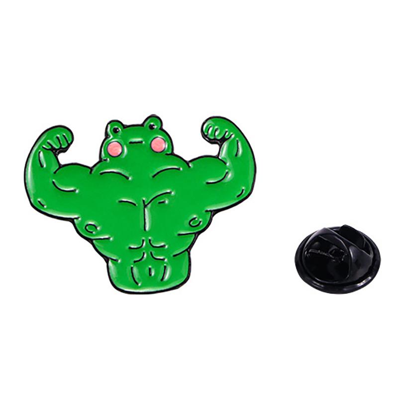 

Мультяшная креативная брошь в виде лягушки для женщин и девочек, забавная, милая, фитнес-поза, значок в виде лягушки, булавки, аксессуары для одежды, подарки as the picture