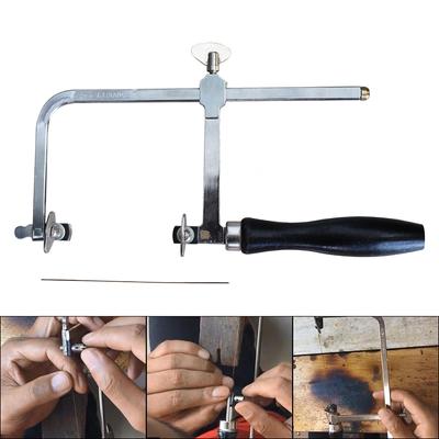 Sierra para joyeros, herramienta manual con hojas de sierra, sierra para arco fijo en forma de U, herramientas manuales para bricolaje, 2 hojas de sierra para joyería artesanal