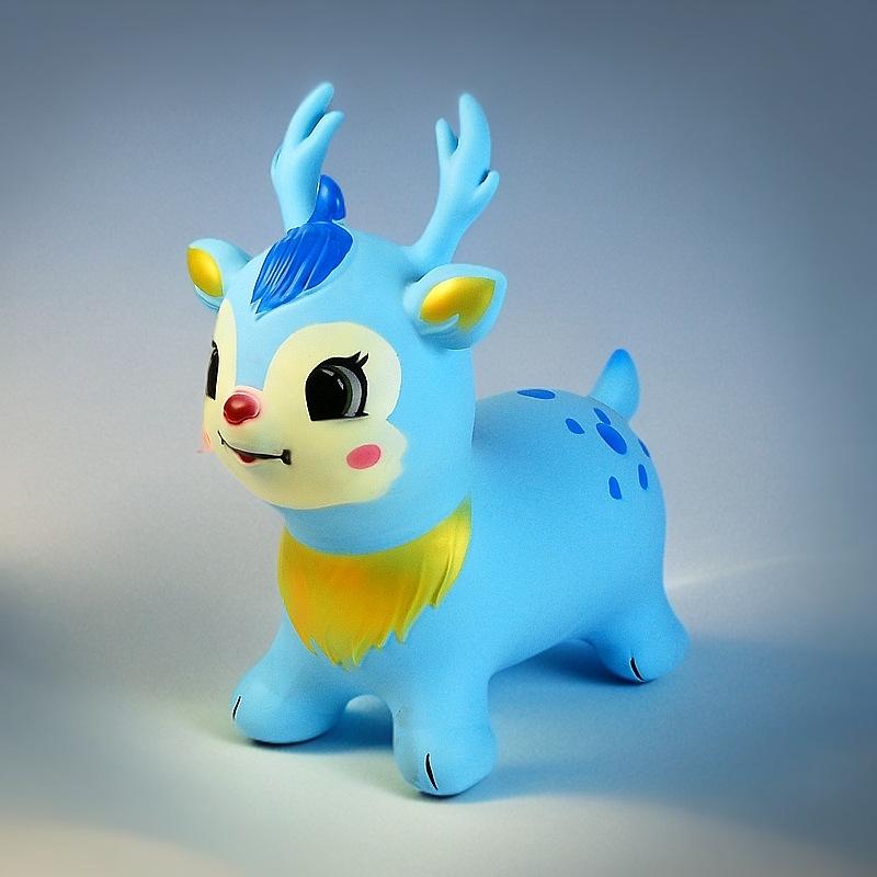 Bouncing Horse Inflatable Deer Toy for Kids - Cute, Safe, Thickened PVC Design