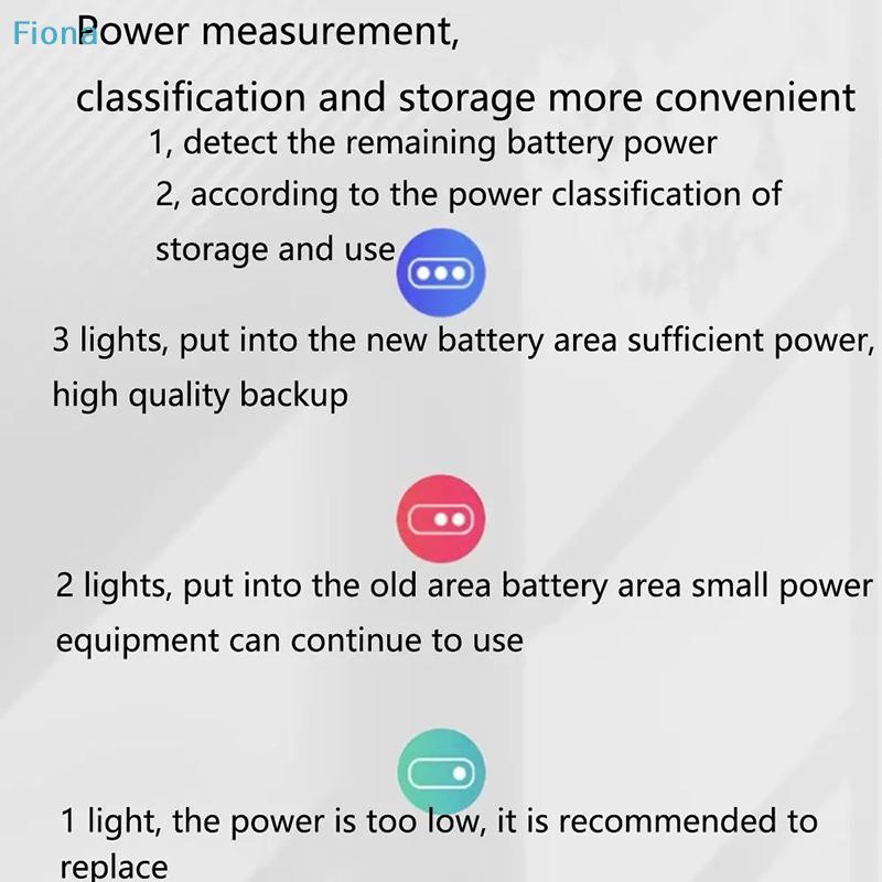 Battery Storage Case with Built-in Tester,AA/AAA Battery Organizer Box with Remaining Power Checker