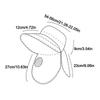 Fordable Sun Hat Wide Brim Fisherman Hat Fashion Face Hood Hat  Women