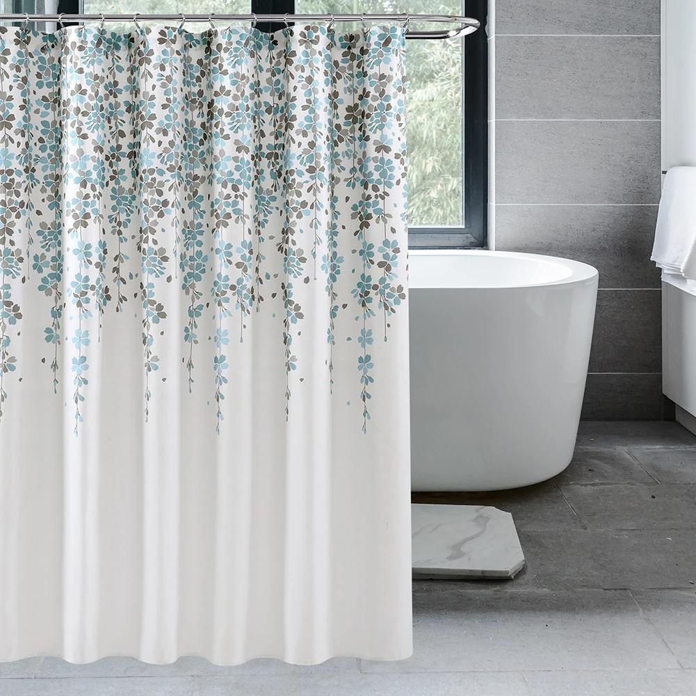 

Bohemian Shower Curtain Watercolour Plant Colorful Flower Modern Simple Home Bathroom Decor Fabric Bath Curtains With Hooks 90x180cm