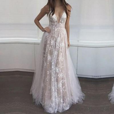 2025 Summer European & American Women's Sexy Lace Deep V Sleeveless Evening Dress