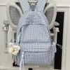 Schoolbag new plaid trend schoolbag female students Japanese versatile students large capacity design sense niche backpack backpack