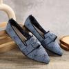 Skinny pointed oversized flat sole shoes for women in fashionable flying weaveone foot butterfly bowcasualbreathable
