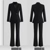 Professionelles Damen-Blazer- und Schlaghosen-Anzugset