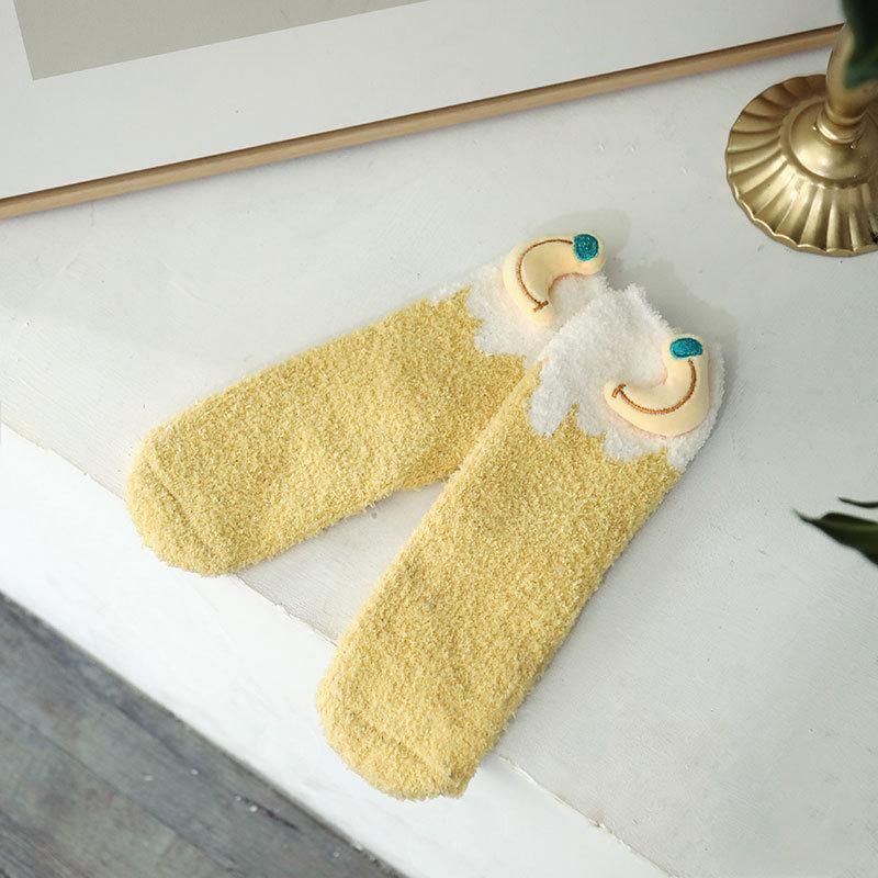 Șosete Drăguțe Desen Animat Femei Toamnă Iarnă Groase Calde de Podea Dormit Șosete Coral Velvet Termice Lolita Kawaii Șosete Cadouri de Crăciun