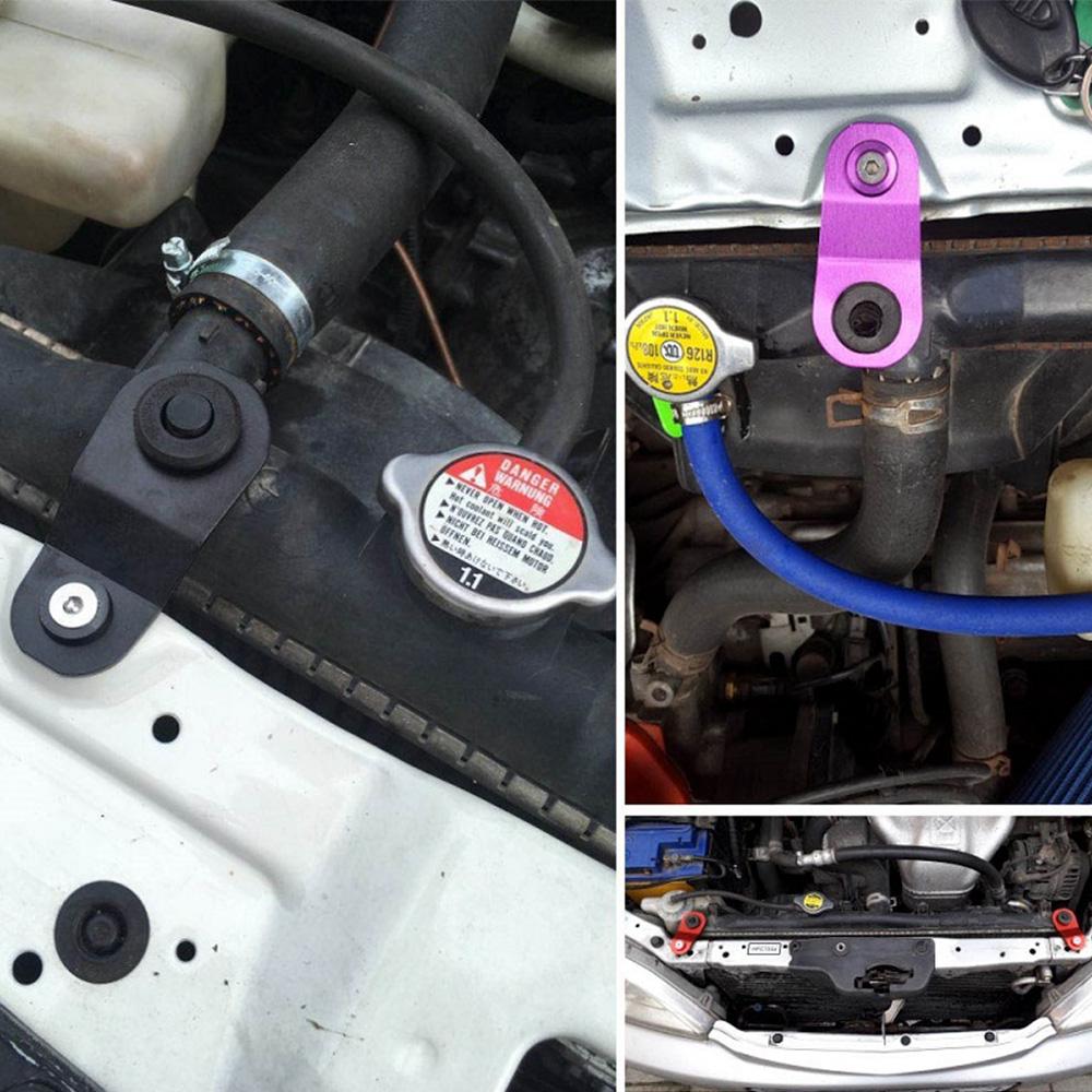 JDM Style Aluminum Radiator Stay Kit For Honda Civic EK AP DC 96-00 Refrigeration Bracket Car Radiator Stay With Logo RS-HR004
