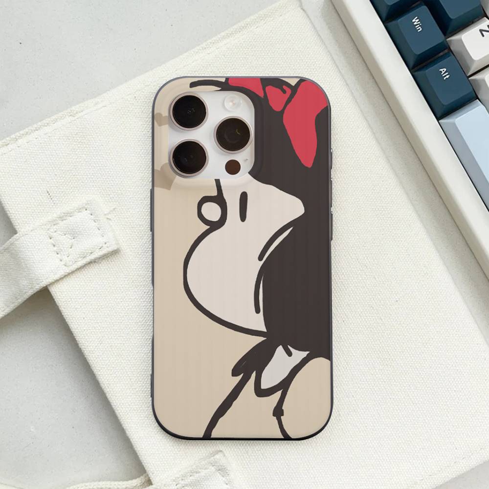 

Popular Cartoon M-Mafalda For IPhone 16 15 11 12 13 14 17 Pro Max PLUS Pro Soft Corrugated Silicone Back Phone Case iPhone 12 pro
