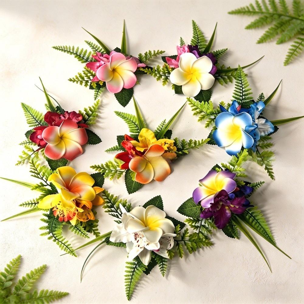 3D Floral Design Floral Hair Barrettes Artificial Flower Hair Accessories  Hawaiian Vacation