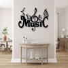 Große Metall-Wandkunst Jazzband Musiker-Silhouette Moderne Musikzimmer-Dekoration Schild Geschenk für Musikliebhaber