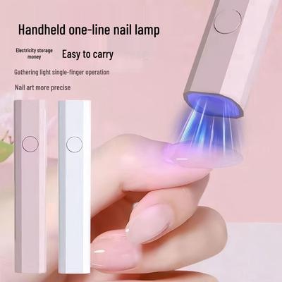 White-Pink Handheld Mini USB Manicure Light Therapy Curing Lamp