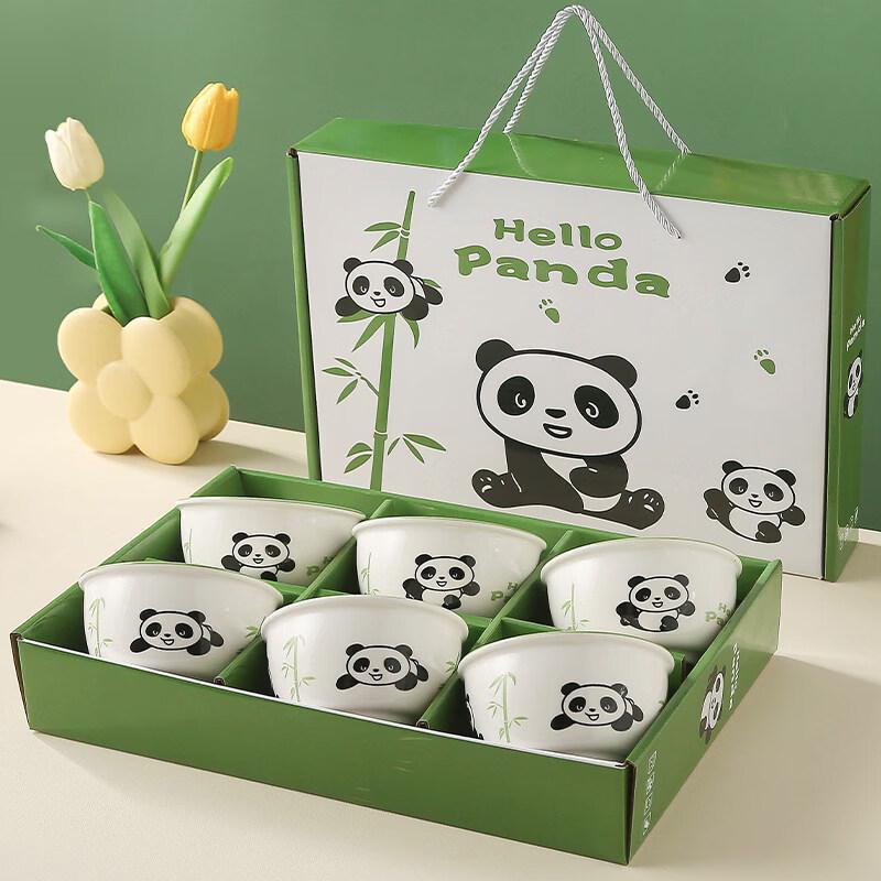 Cute Panda Ceramic Bowl Gift Set