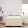 Bed Frame with Mattress Cream 120 X 190 Cm Fabric