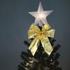 Sturdy Cloth Holiday Bowknot Decoration Classical Red Christmas Tree Accessory Fade Resistant Holiday Ornament