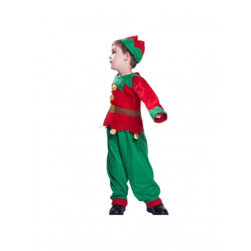 Adult Christmas Costume Children's Christmas Elf Suit Red and Green Color Scheme