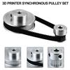 200mm Synchronous Timing Belt Assembly Includes Key Pulleys (20T & 60T) Suitable For Various Printing Applications