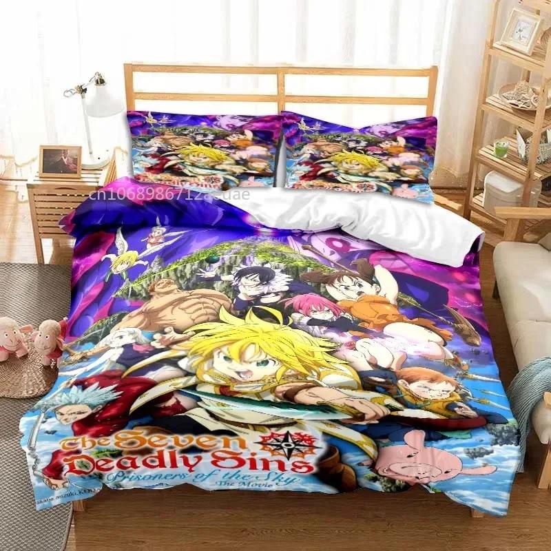 New Anime The Seven Deadly Sins All Season Twin Bedding Set 2/3 Piece Comforter Set Bed Duvet Cover Double King Comforter Cover