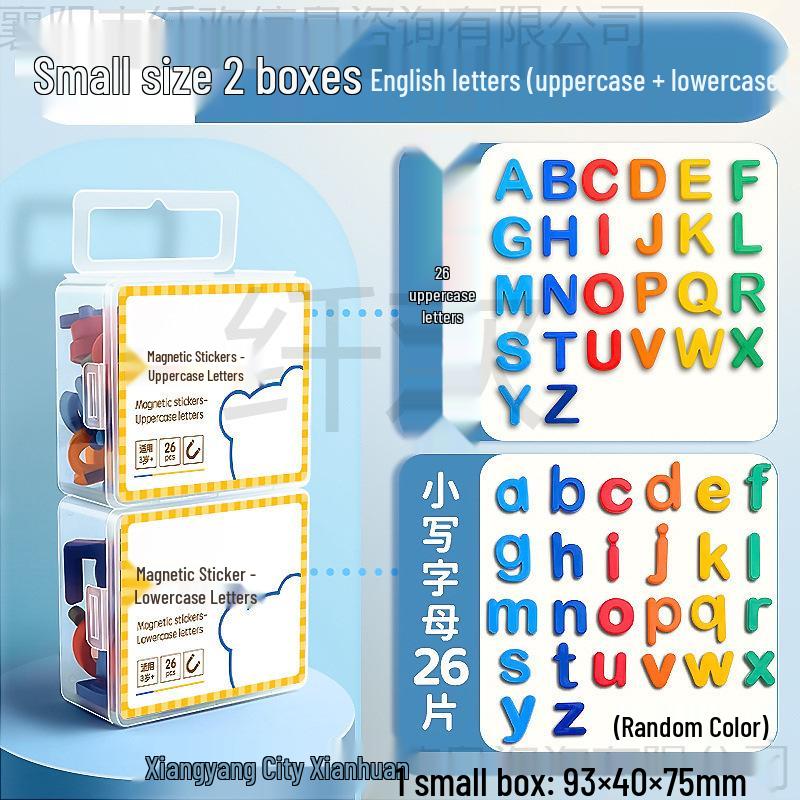 Magnetic Alphabet Stickers: 26 Uppercase & Lowercase Letters for Teaching Aids