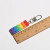 Handmade Rainbow Building Blocks Keychain Pendant: DIY Cute Buckle Ring Ornament