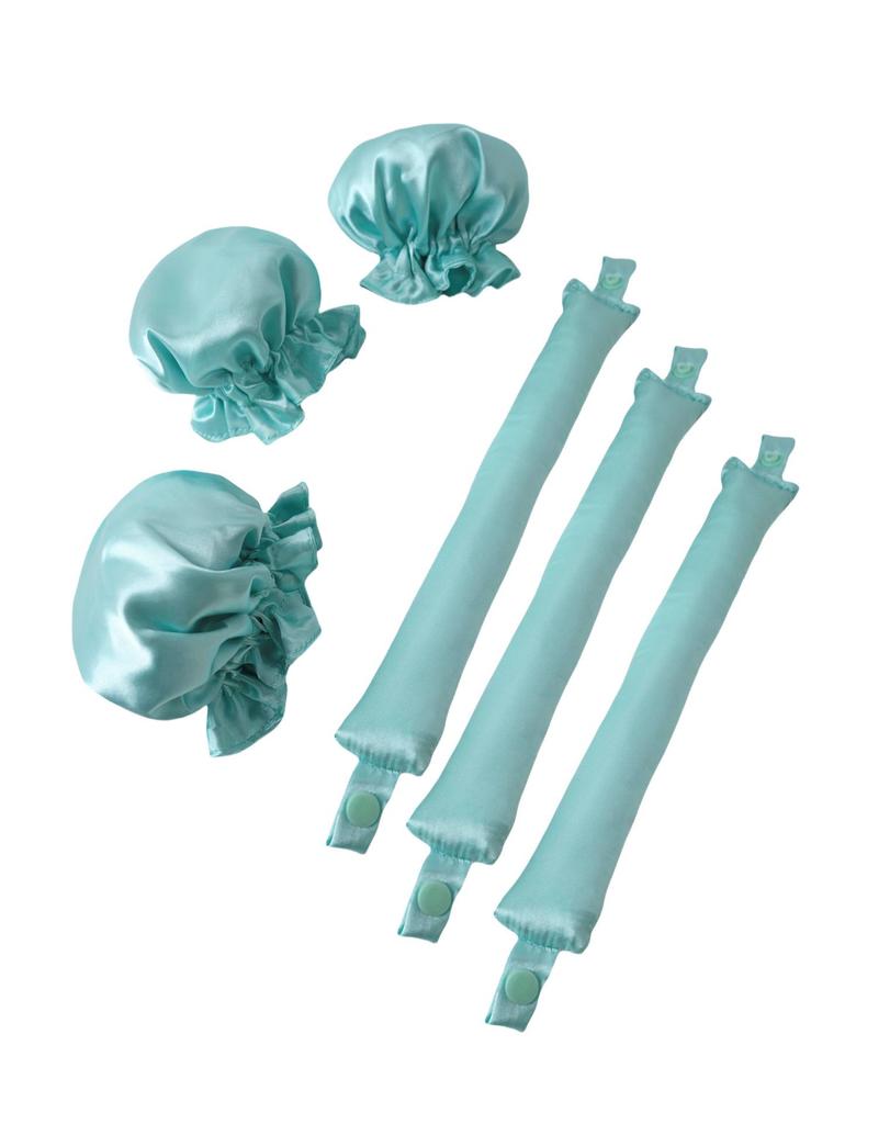 TikTok Heatless Curling Rod & Cap Set for Effortless Large Waves While Sleeping