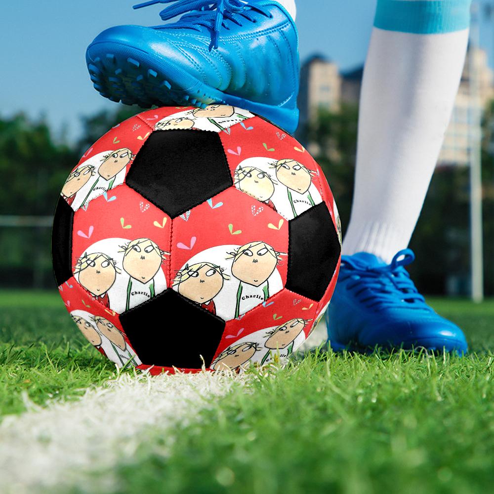 Charlie and Lola Theme Size 5 Soccer Ball, Suitable for Both Indoor and Outdoor Matches, a Gift Suitable for Everyone.