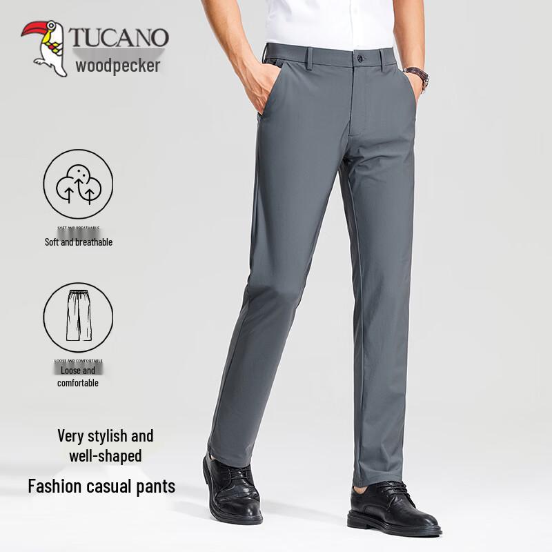 

TUCANO Men s Anti-Wrinkle Business Casual Trousers 34