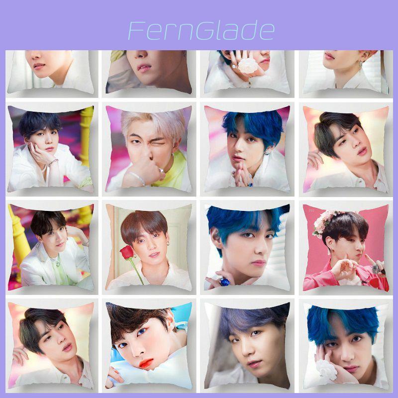 Cozy 45cm Kpop Bts Bangtan Boys Cushion Cover Decorative Soft Pillow Case For Home