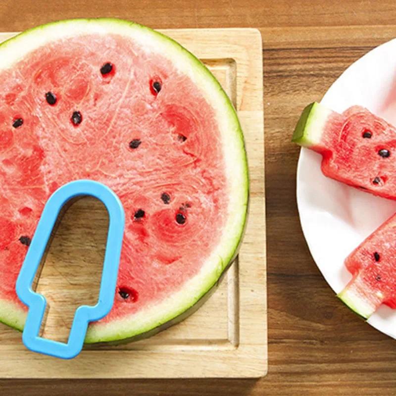 Stainless Steel Watermelon Cutter Cute Tree Design Salad Fruit Slicer Cutting Watermelon   Cutter Tools  Kitchen Accessories