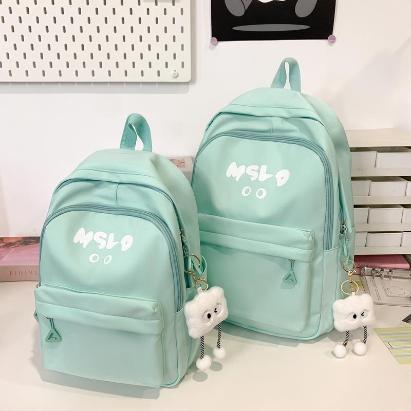 Letter Print Women's School Bag Large Capacity Backpack Student Travel Backpack