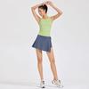 Summer Professional Tennis Suit Women's Suit Sports Vest with Chest Pad Tennis Yoga Culottes Badminton Skirt