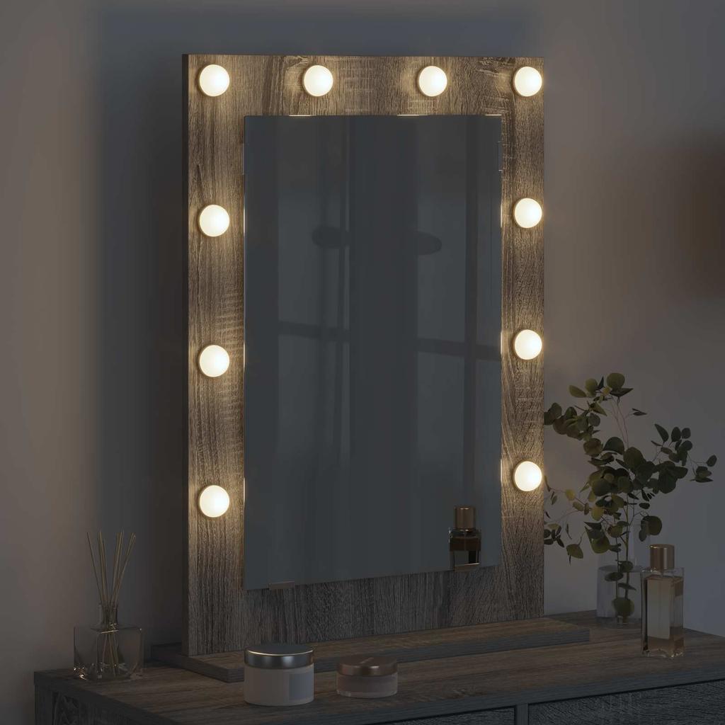 Washbasin Mirror Right Angled Grey Sonoma 70 x 50 x 18 cm