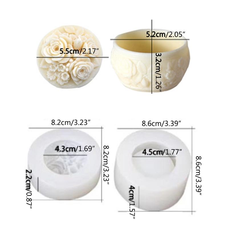 Rose Decorative Storage Box Container Molds Storage Box Silicone Mold for  Epoxy Resin Trinkets Holder Home Decor